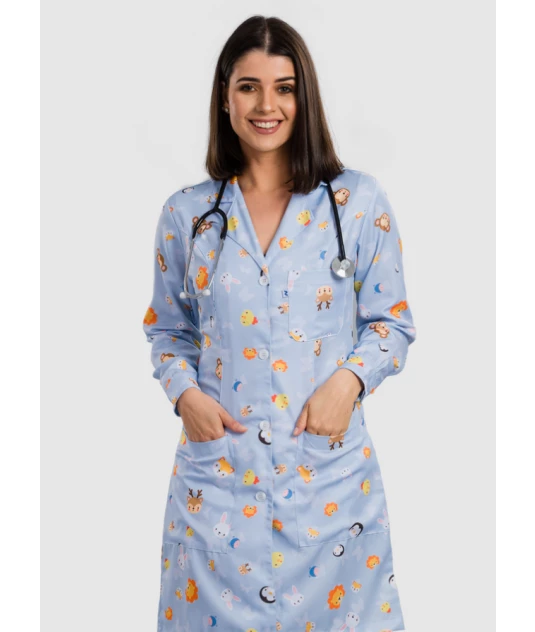 Jaleco Feminino Estampado C/ Gola Esporte Namaste 