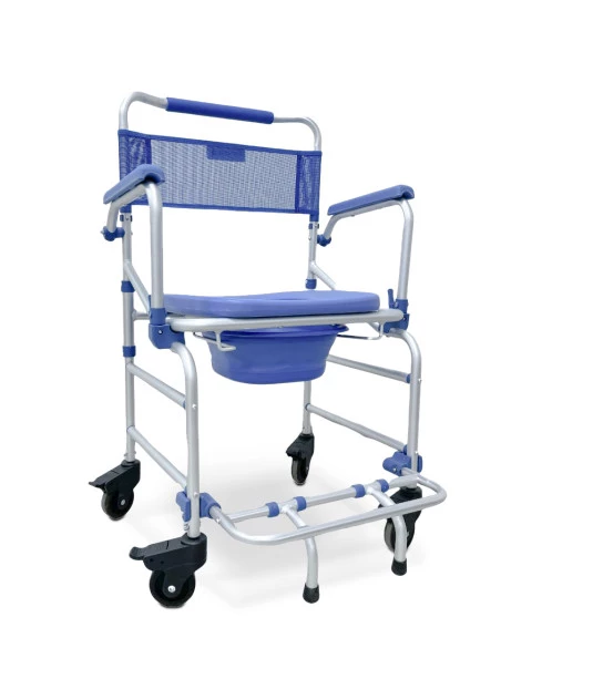 Cadeira de Banho D55 Alumínio 4 em 1  - Dellamed - Leve 40cm 