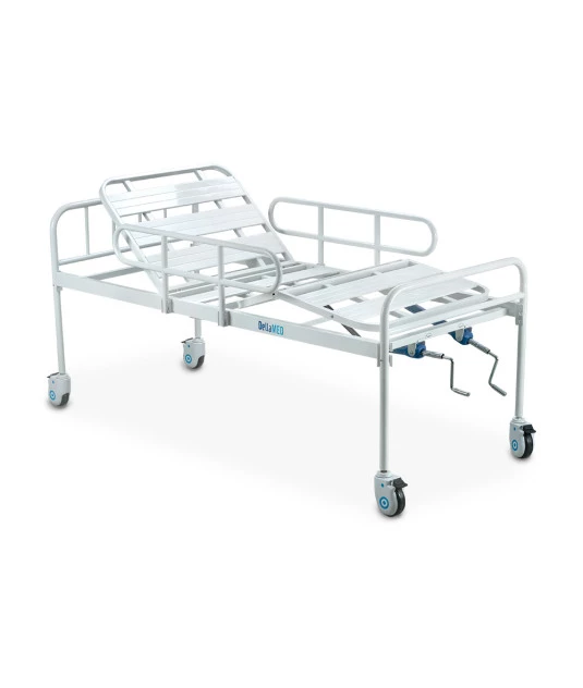 Cama Fawler Simples 2 Manivelas com Grade DX Dellamed