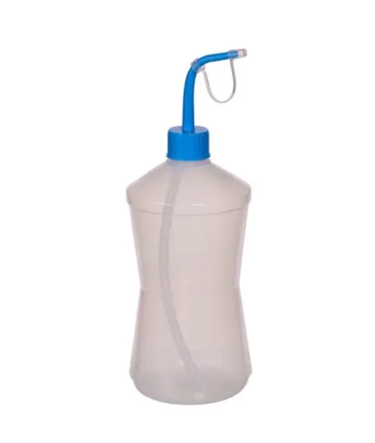 Almotolia 500ml Bico Curvo Transparente J Prolab - Kit 5 Unidades