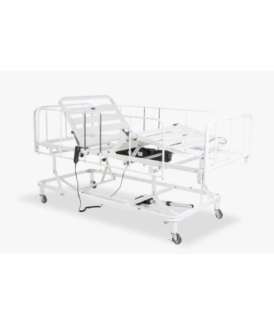 Cama Fawler Elétrica Evolution Altura Regulável C/ Grade e Rodízios