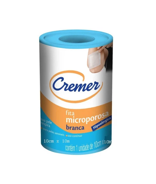 Micropore 10cmX10m Branca com Capa Cremer
