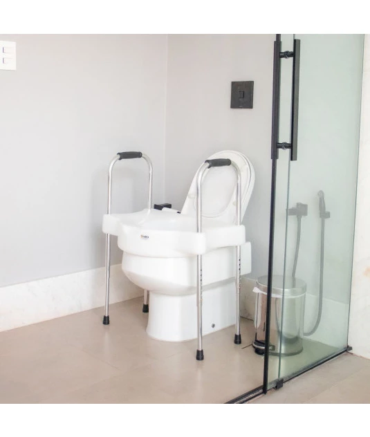 Sit V Elevação para Assento Sanitário com Apoio Ajustável Carci