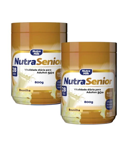 Nutra Senior Adulto 50+ Kit 2 Unidades Complemento Alimentar 800g - Baunilha