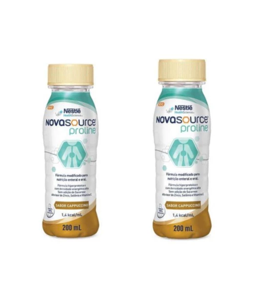 Kit 3 Novasource Proline 200ml Cappuccino Nestle + E-book