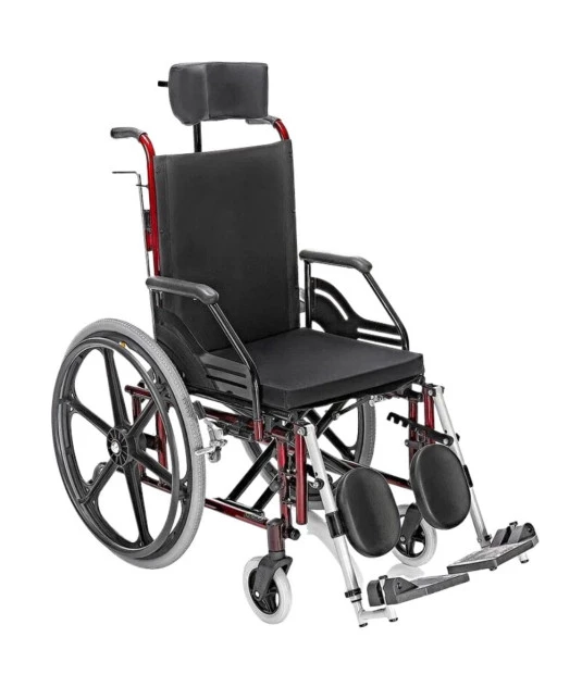 Cadeira de Rodas Reclinável Tetra Prolife Vinho 44cm