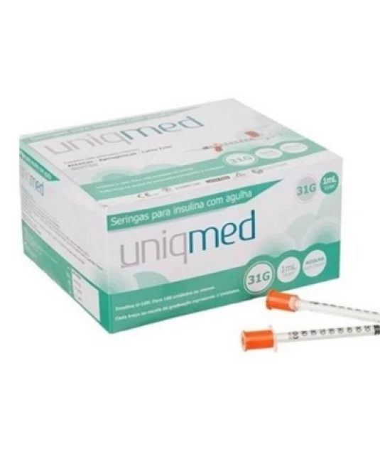 Seringa Descartavel para Insulina U-100 1ML 31G 6x0,25  UNIDADE