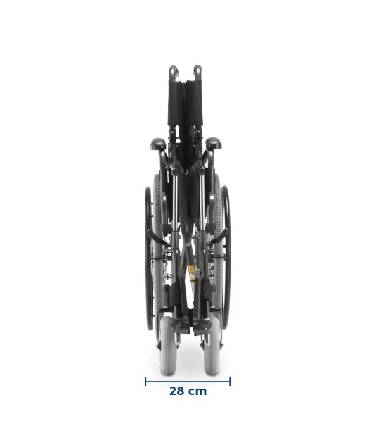 Cadeira de Rodas em Aço Carbono Dobrável D400 Dellamed