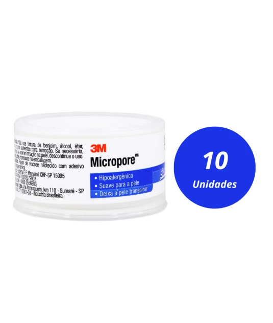 Micropore 25mm x 10m Branco com Capa 10 Unidades 1530 3M