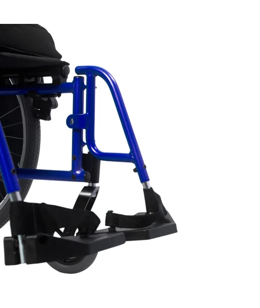 Cadeira de Rodas AVD Alumínio Pés Fixos Azul Marinho Ortobras