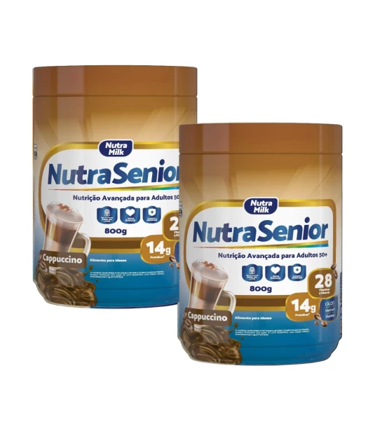 Nutra Senior Adulto 50+ Kit 2 Unidades Complemento Alimentar 800g - Cappuccino