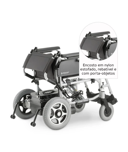 Cadeira de Rodas Motorizada Dobrável Elétrica Bivolt Alumínio D900 Dellamed