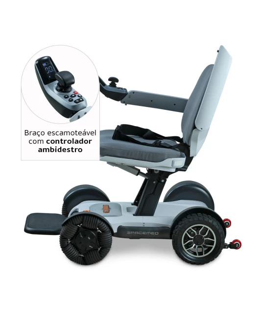 Cadeira de Rodas Motorizada Dobrável até 120 Kg Spacemed Dellamed