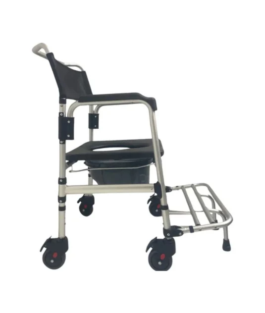 Cadeira de Banho Higiênica em Alumínio até 140kg c/ Coletor - Supermedy