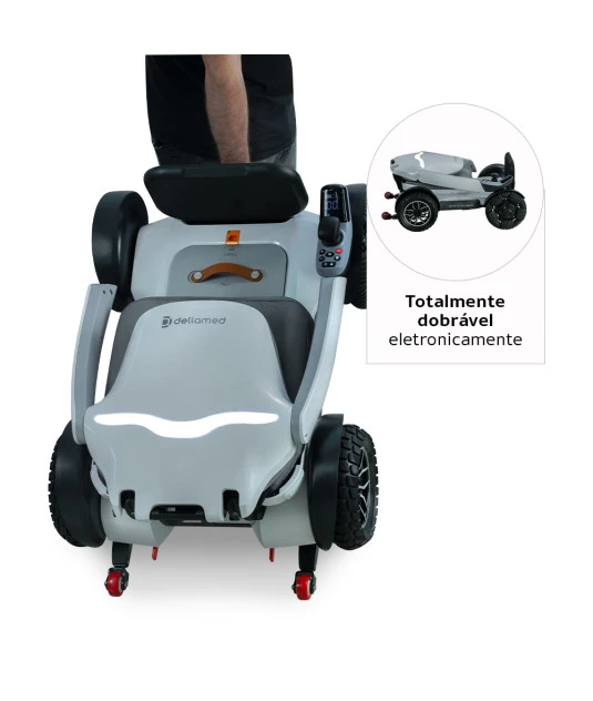 Cadeira de Rodas Motorizada Dobrável até 120 Kg Spacemed Dellamed