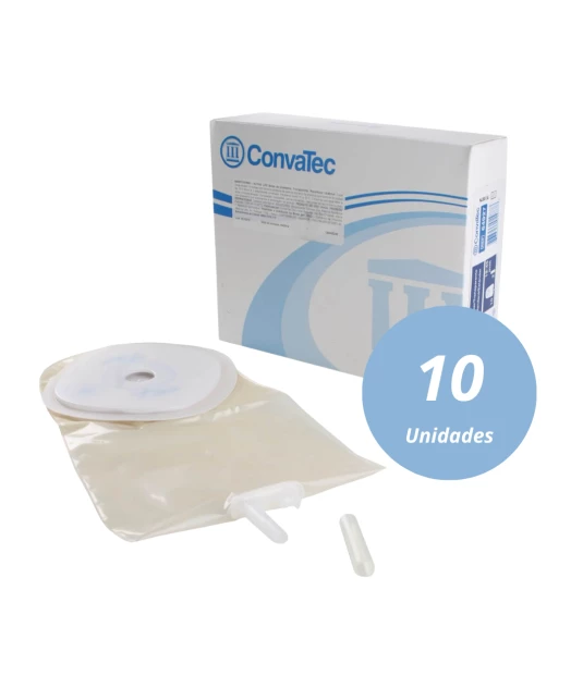 Bolsa de Urostomia Válvula Anti-Refluxo Recortável 19-45mm Convatec Kit 10 Unidades