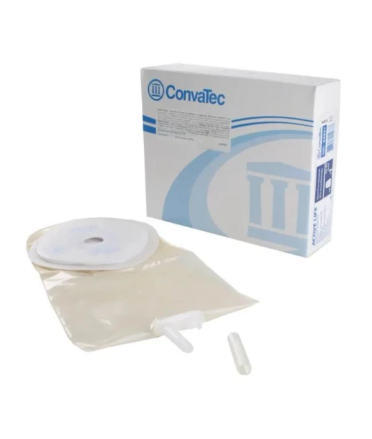 Bolsa de Urostomia Válvula Anti-Refluxo Recortável 19-45mm Convatec Kit 10 Unidades