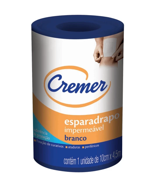 Esparadrapo com Capa 10x4,5mt Branco Cremer