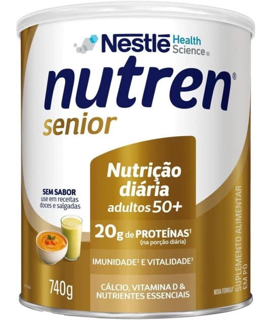 Nutren Senior Sem Sabor Lata 740g - Nestle