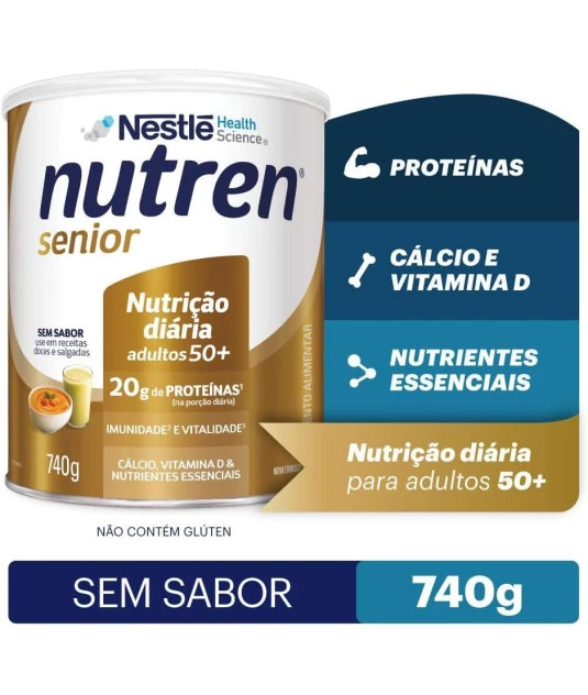 Nutren Senior Sem Sabor Lata 740g - Nestle