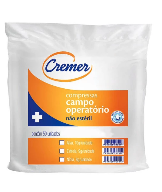 Campo Operatório 45x50 11 Fios e 30g com 50 Unidades Cremer 