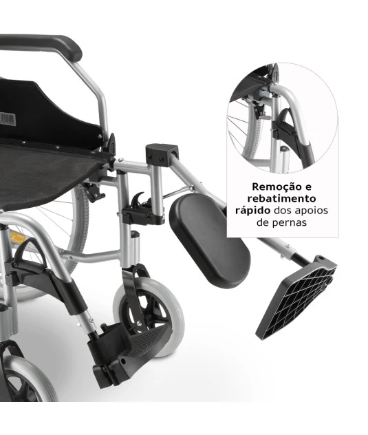 Cadeira De Rodas Em Aluminio Dobravel Modelo D600 Dellamed