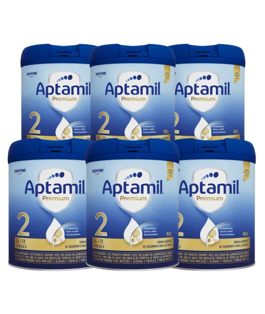 Kit 6 unidades de Aptamil 2 Premium 800g - Danone