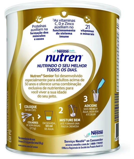 Nutren Senior Sem Sabor Lata 740g - Nestle