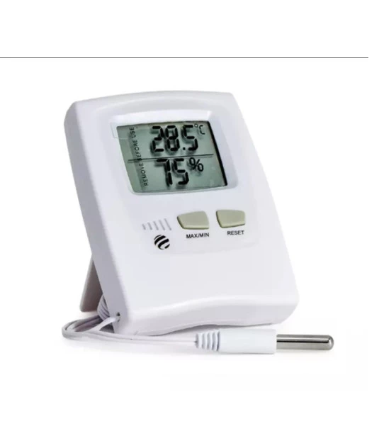 Termo-Higrômetro Digital Max/Min com Cabo 3mts Temperatura Interna/Exterma Incoterm