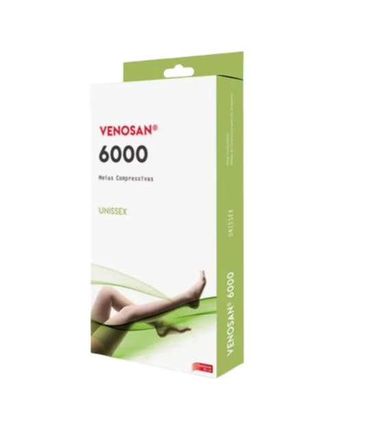 Meia Elástica Unissex Venosan 6000 Meia-Coxa (AGH) 30-40 mmHg + E-book