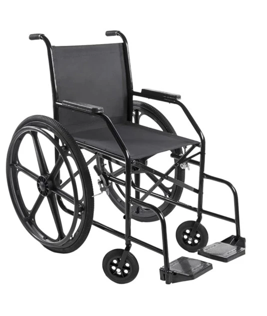 Cadeira de Rodas Nylon Pés Fixos Pneu Inflável PL002 Prolife