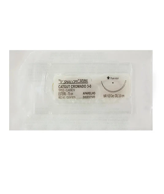 Fio Cat Gut cromado Cir 3,0cm Cromado Shalon