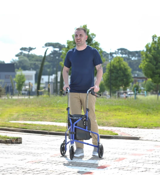 Andador Dobrável 3 Rodas D11 até 100 kg - Dellamed