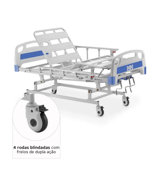 Cama Hospitalar DX3 3 Movimentos até 200 Kg Dellamed