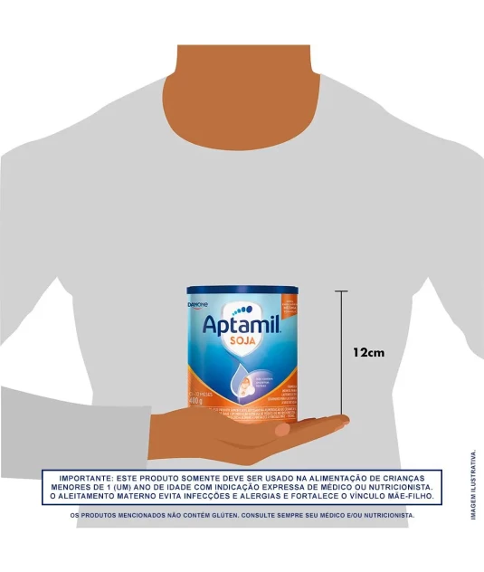 Aptamil Soja 400g – Sem Lactose, Sem Leite, Para APLV 6 a 36 meses + E-book