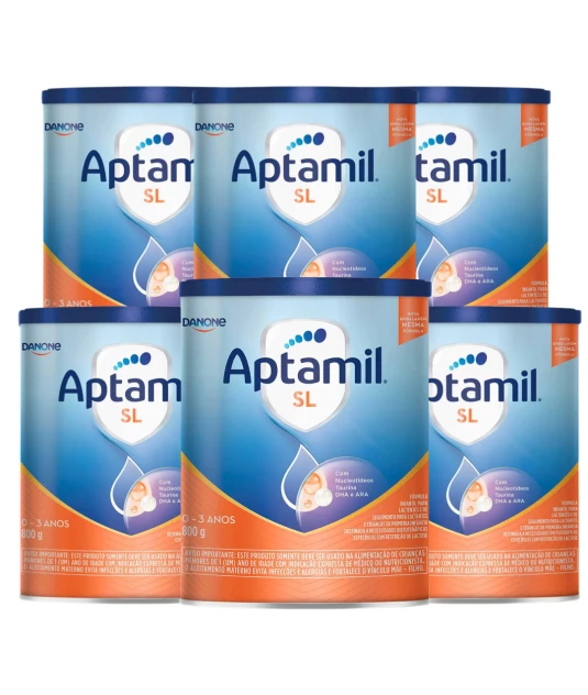 Aptamil ProExpert SL Kit 6und - Fórmula Infantil Sem Lactose 800g Danone + E-book