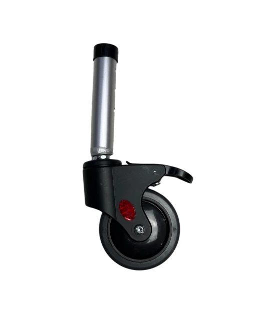 Roda Traseira Cadeira de Banho Higiênica Dobrável Alumínio (135 kg) - Hidrolight 