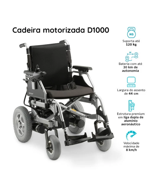 Cadeira Motorizada Dobrável D1000 Dellamed
