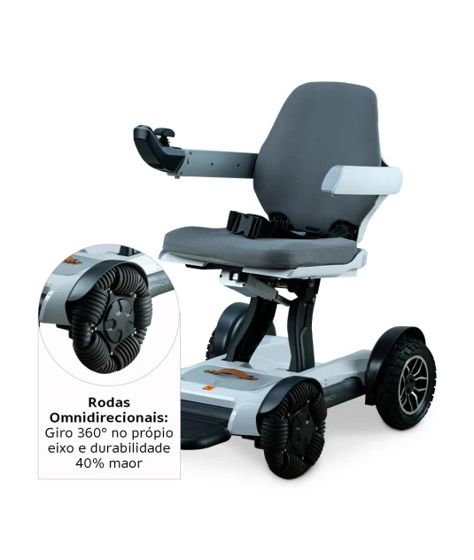 Cadeira de Rodas Motorizada Dobrável até 120 Kg Spacemed Dellamed