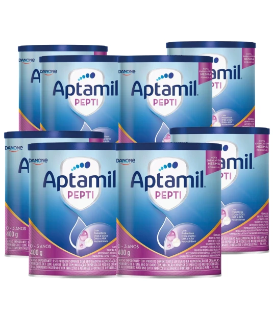 Aptamil Pepti 400g Kit 8und - Para Alérgicos a Leite de Vaca/Soja Danone