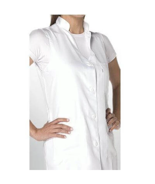 Jaleco Feminino Cavado S/ Manga Gola Padre PP Aspen 