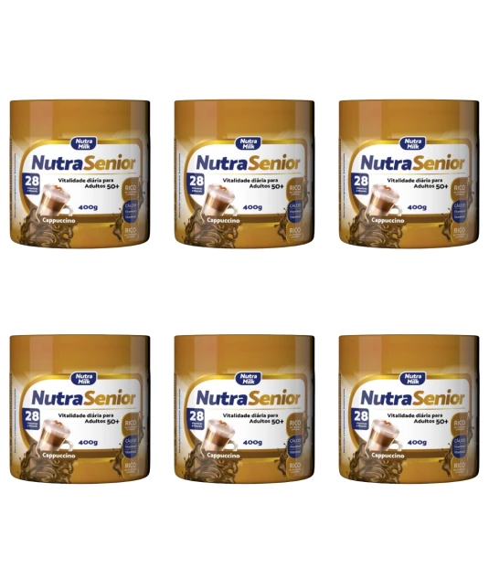 Nutra Senior Adulto 50+ Kit 6 Unidades Complemento Alimentar 400g 