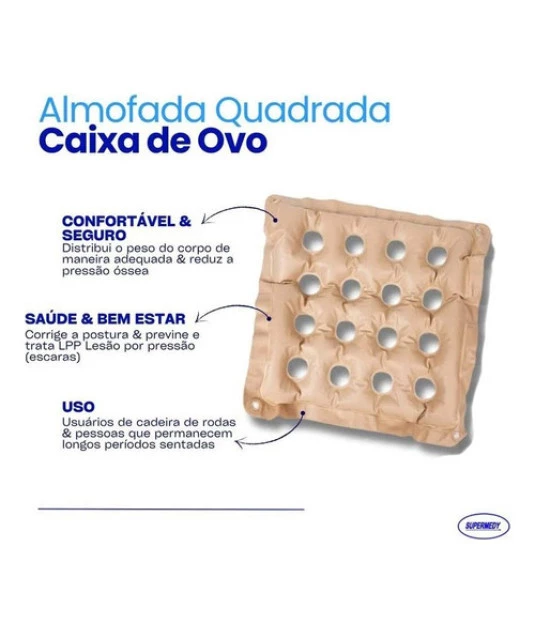 Almofada De Ar Aaixa De Ovo Antiescaras - Supermedy