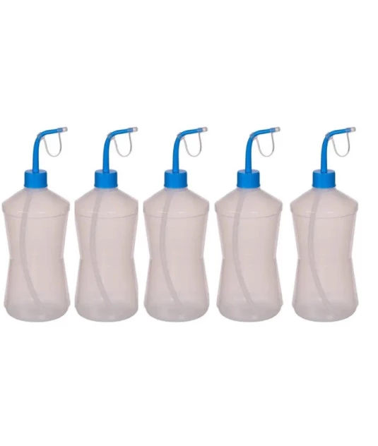 Almotolia 500ml Bico Curvo Transparente J Prolab - Kit 5 Unidades