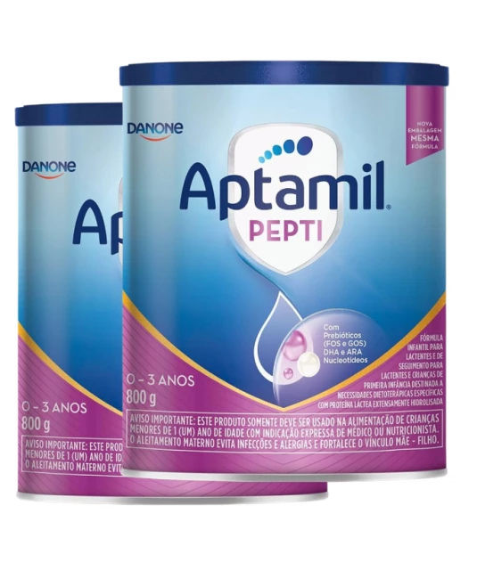 Aptamil Pepti 800g Kit 2und - Para Alérgicos a Leite de Vaca/Soja Danone & E-book