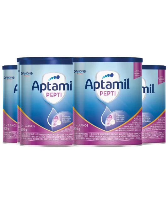 Aptamil Pepti 800g - Para Alérgicos a Leite de Vaca/Soja Danone - Kit 4 unidades