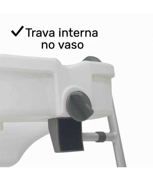 Assento Sanitario Elevado com Barra de Apoio Lateral Pro18