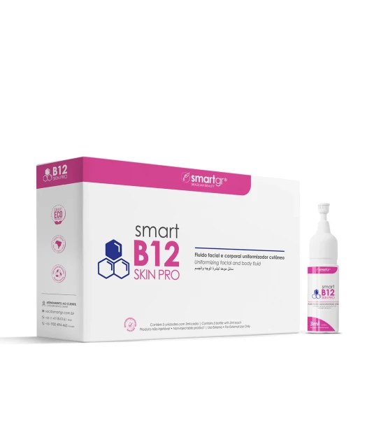 Smart B12 - Clareamento e Oleosidade Skin Pro 5 unidades 3ml - Smart GR