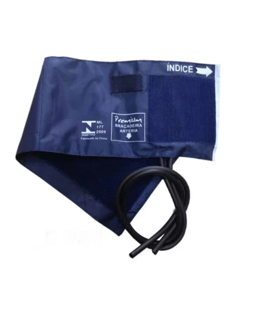 Bracadeira adulto nylon c/manguito velcro azul claro