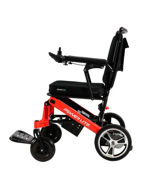 cadeira de rodas motorizada power lite vermelha